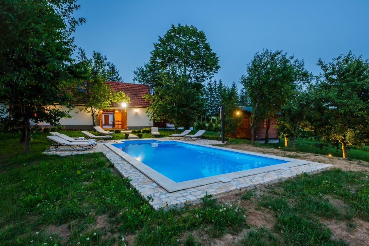 Beautiful Cottage With Heated Pool For 22 Ppl Plaški Buitenkant foto